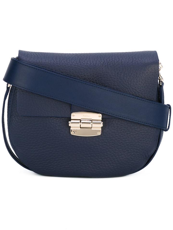 Furla - Snap Front Crossbody Bag - Women - Leather - One Size, Blue, Leather