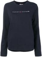 Tommy Hilfiger Logo Print Sweatshirt - Blue