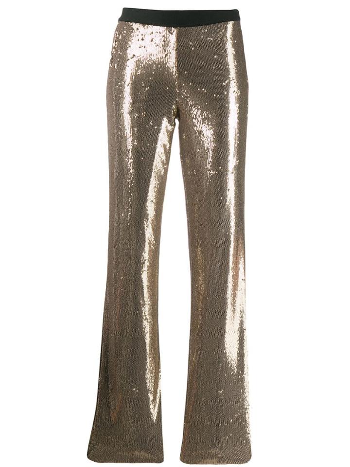 P.a.r.o.s.h. Sequin Embellished Trousers - Gold
