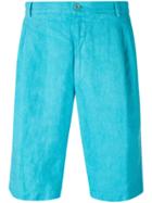 Etro - Casual Shorts - Men - Linen/flax - 54, Blue, Linen/flax