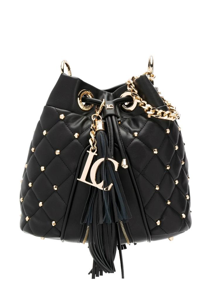 La Carrie Quilted Bucket Bag - Black