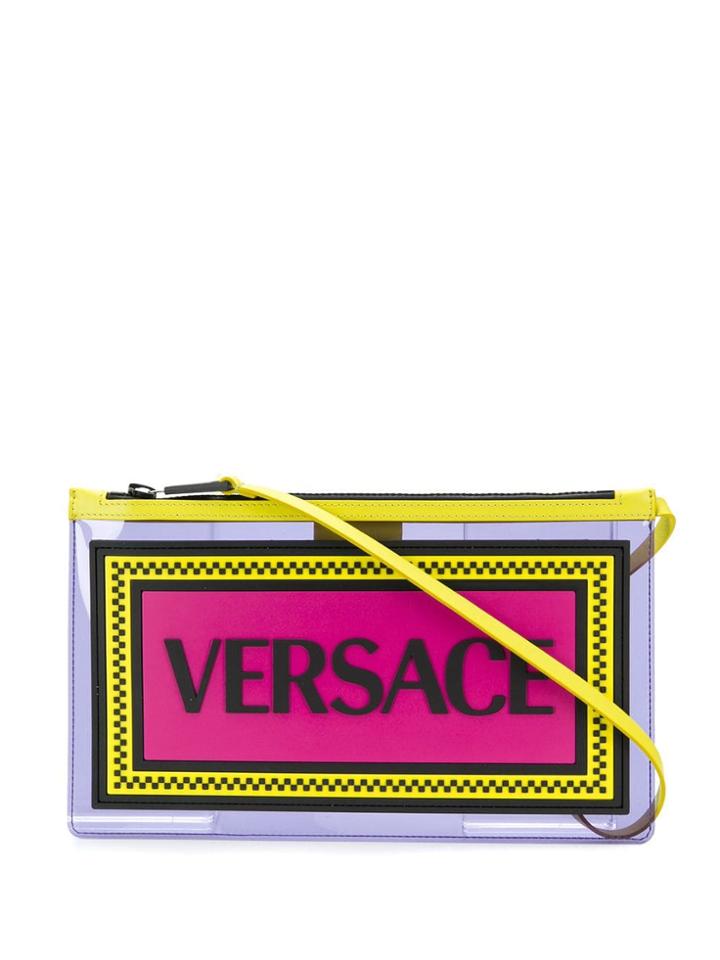Versace 90s Vintage Logo Pouch - Purple