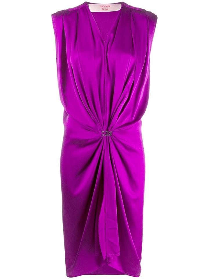 Lanvin Pre-owned 2004 Distressed Gathered Dress - Purple