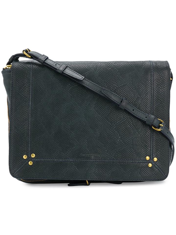 Jérôme Dreyfuss Igor Lizard Skin Effect Shoulder Bag - Blue