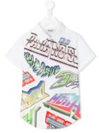 Moschino Kids - Printed Short Sleeve Shirt - Kids - Cotton - 8 Yrs, White