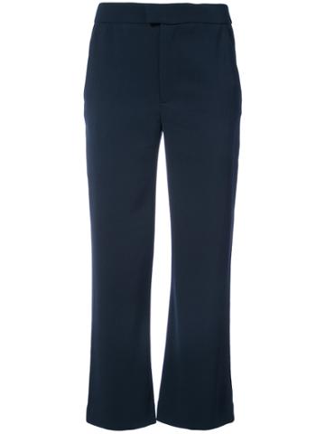 Nomia Cropped Fitted Trousers - Blue