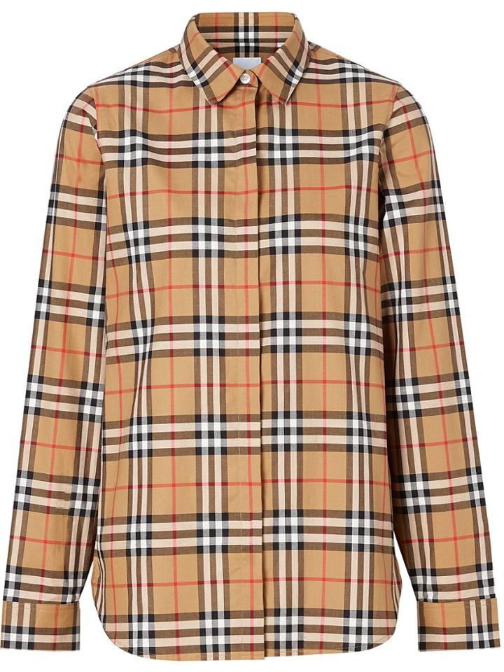 Burberry Vintage Check Cotton Shirt - Brown