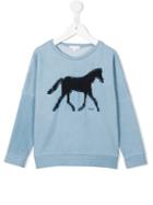 Chloé Kids Denim Horse Sweatshirt, Girl's, Size: 10 Yrs, Blue