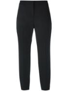 Alexander Mcqueen Cropped Tailored Trousers, Women's, Size: 40, Black, Virgin Wool