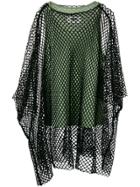 Mm6 Maison Margiela Mesh Overlay Tank Top - Black