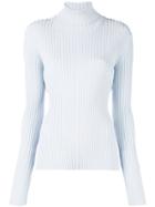Proenza Schouler Lightweight Ribbed Turtleneck Sweater - Blue