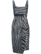 Kimora Lee Simmons Zebra Print Dress - Black