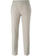 Piazza Sempione Slim Fit Trousers, Women's, Size: 46, Nude/neutrals, Cotton/spandex/elastane