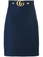 Gucci - Gg Logo Skirt - Women - Silk/polyester/viscose/wool - 44, Blue, Silk/polyester/viscose/wool