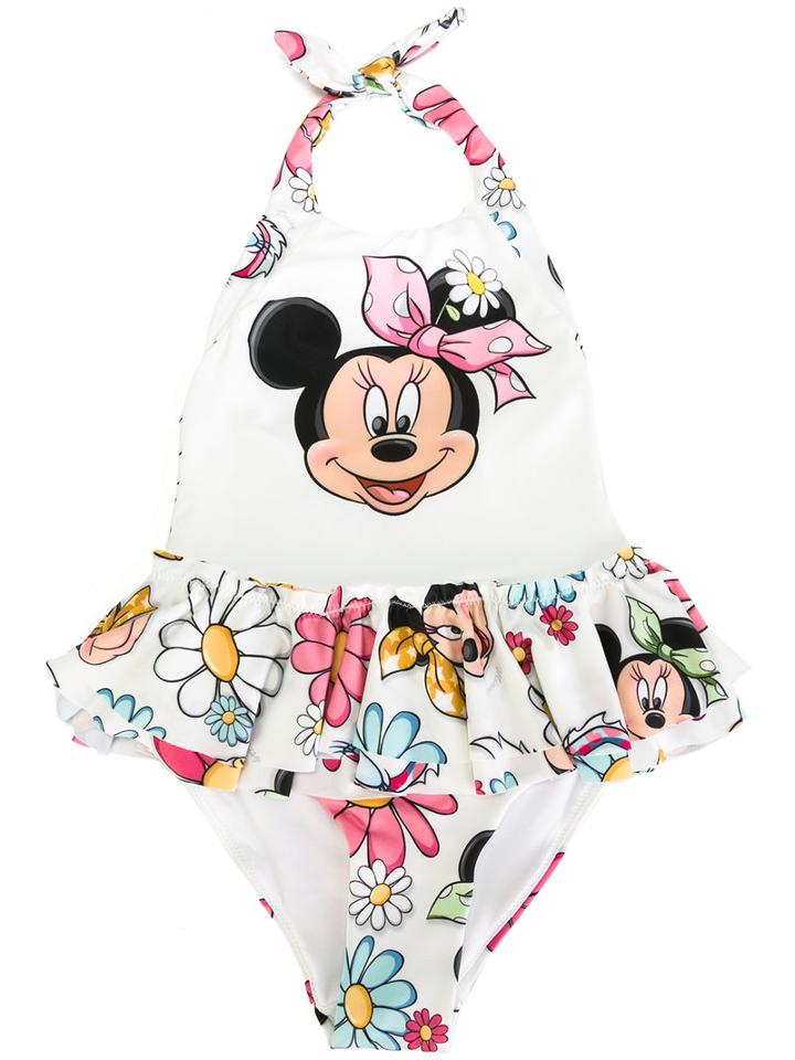 Monnalisa Minnie Mouse Swimsuit, Toddler Girl's, Size: 2 Yrs, White