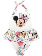 Monnalisa Minnie Mouse Swimsuit, Toddler Girl's, Size: 2 Yrs, White