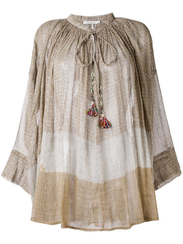 Mes Demoiselles - Printed Wanda Blouse - Women - Cotton - One Size, Nude/neutrals, Cotton