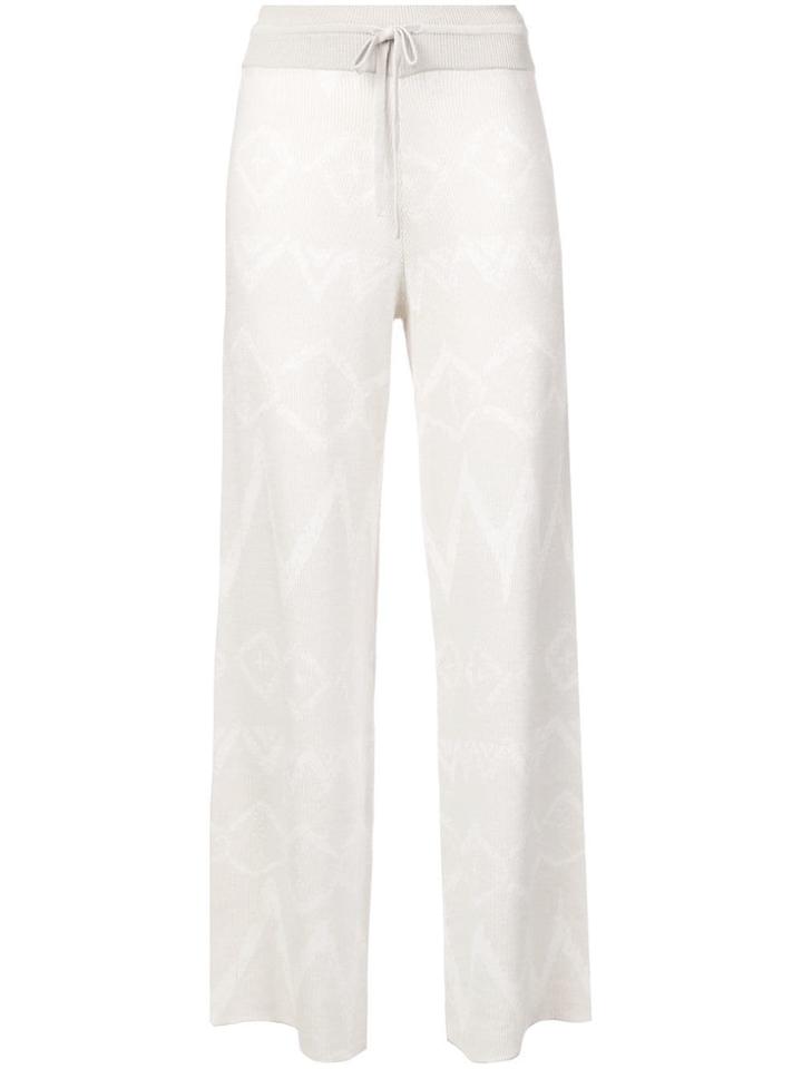 Baja East Drawstring Flared Trousers - Grey