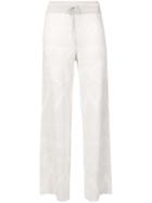 Baja East Drawstring Flared Trousers - Grey