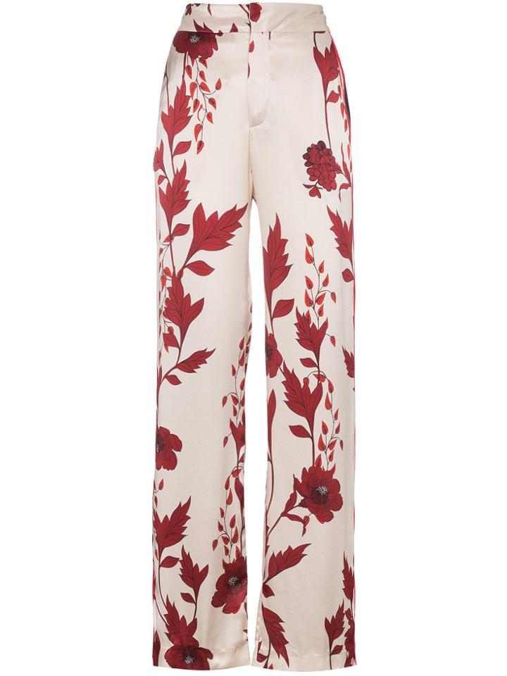 Johanna Ortiz Pissaro Floral Print Pyjama Trousers - White