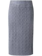 Guild Prime Cable Knit Skirt, Women's, Size: 34, Grey, Acrylic