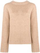 6397 Oversized Ribbed Trim Sweater - Nude & Neutrals