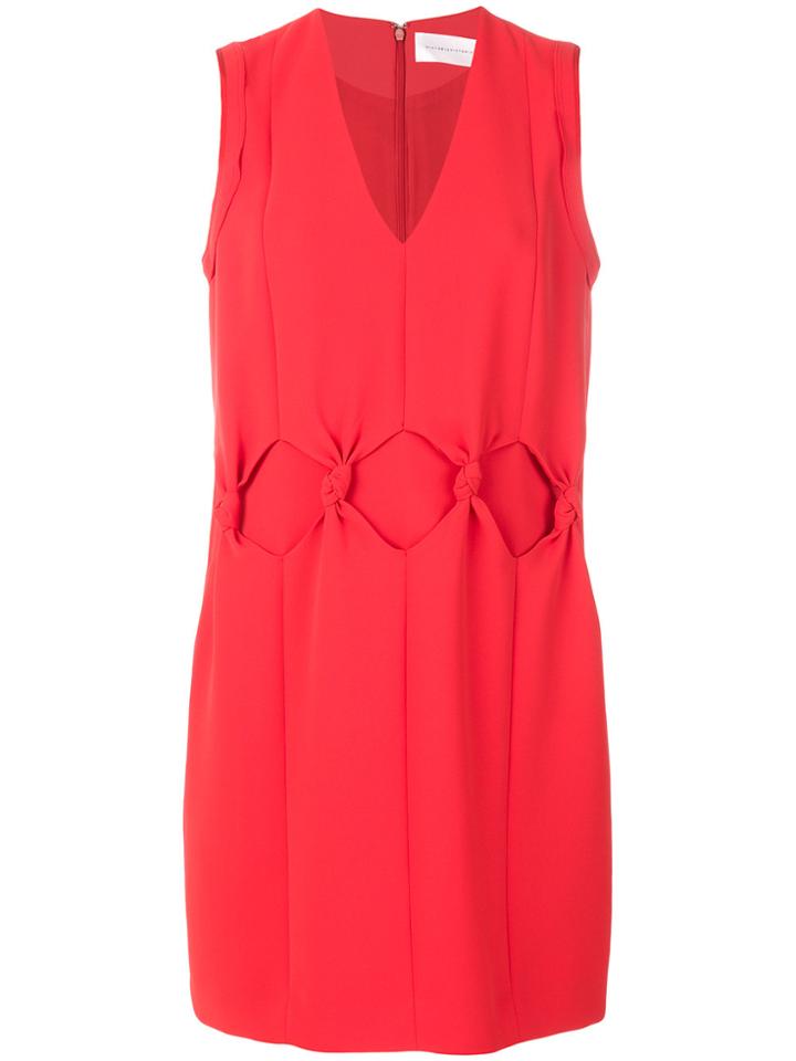 Victoria Victoria Beckham Knot Detail Shift Dress - Red