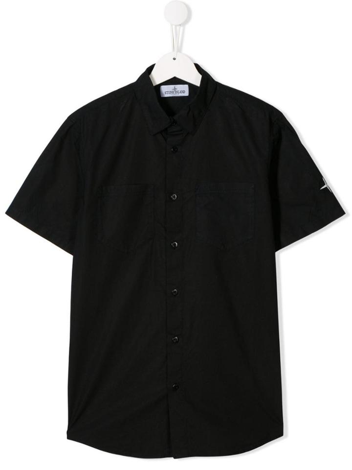 Stone Island Junior Short Sleeved Shirt - Black