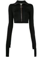 Off-white - Cropped Jacket - Women - Polyamide/spandex/elastane/viscose/other Fibers - S, Black, Polyamide/spandex/elastane/viscose/other Fibers