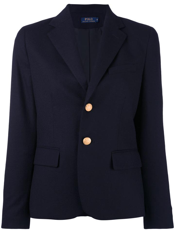 Polo Ralph Lauren - Classic Blazer - Women - Cupro/wool - 4, Blue, Cupro/wool