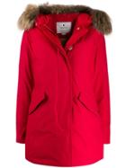 Woolrich Hooded Padded Coat - Red
