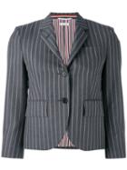 Thom Browne - Pinstripe Blazer - Women - Silk/mohair/wool - 40, Grey, Silk/mohair/wool