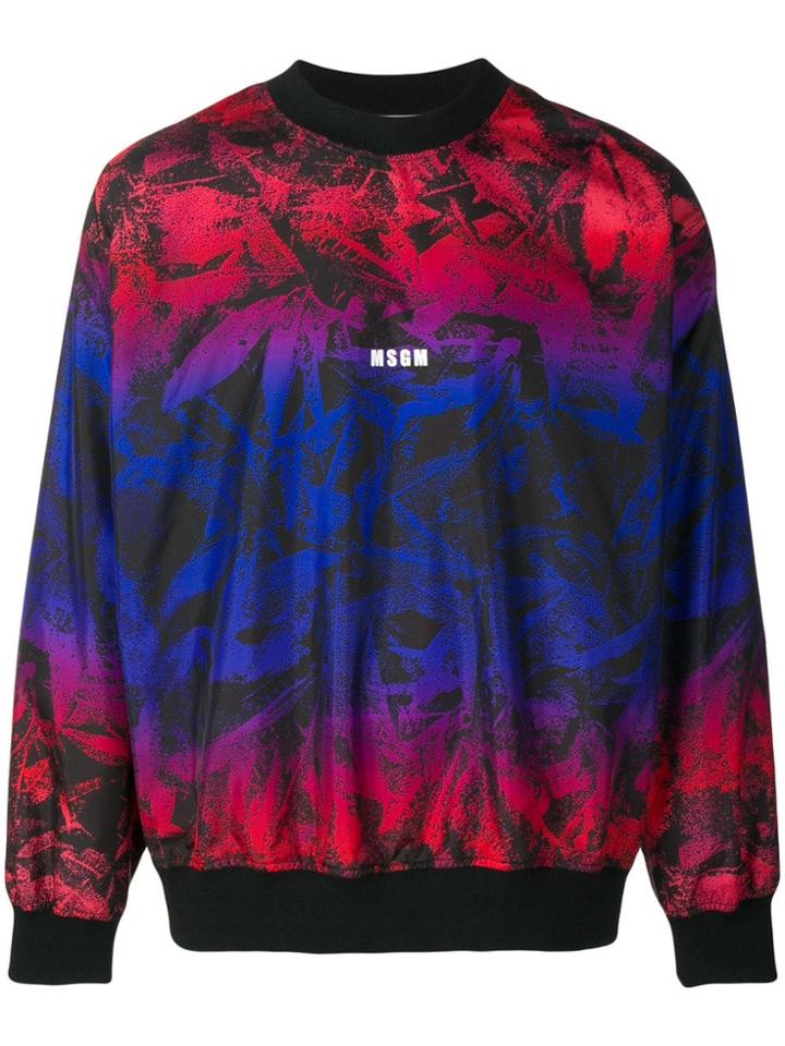 Msgm Printed Jumper - Red