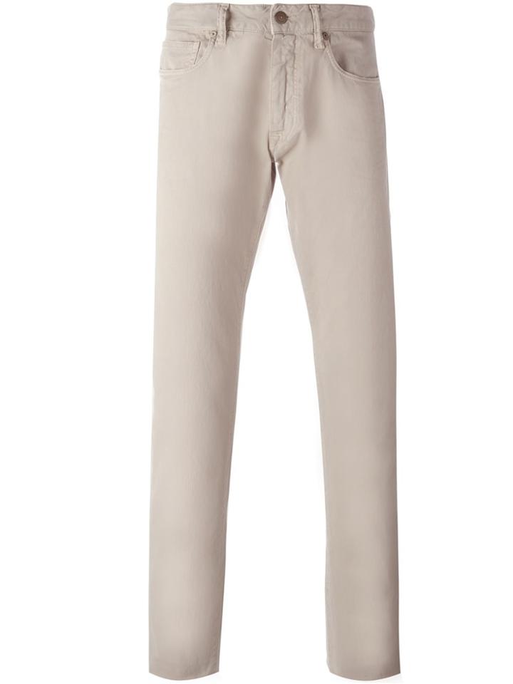 Incotex Textured Trousers - Nude & Neutrals