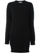 Mcq Alexander Mcqueen Ribbed Knit Jumper Dress, Women's, Size: Small, Black, Wool