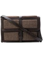 Carmina Campus Buckle Shoulder Satchel - Blue