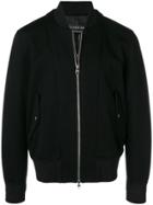 Alexander Mcqueen Zipped Up Bomber Jacket - 1000 Black