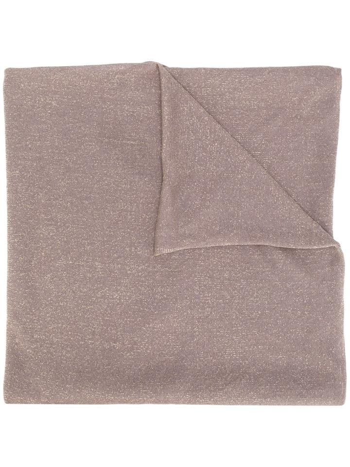 Fabiana Filippi Metallic Knit Scarf - Brown