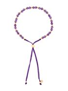 Astley Clarke Amethyst Beaded Skinny Bracelet - Pink & Purple