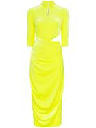 Supriya Lele Twisted And Cut Out Midi Dress - Yellow & Orange