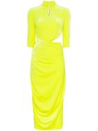 Supriya Lele Twisted And Cut Out Midi Dress - Yellow & Orange