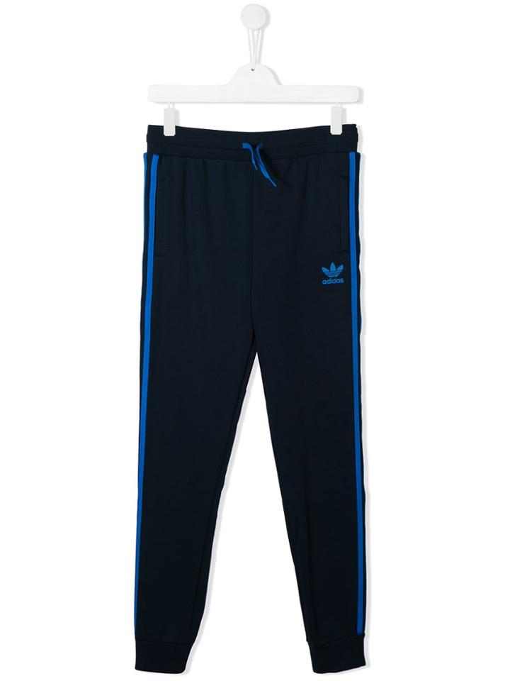 Adidas Kids Printed Logo Track Pants - Blue