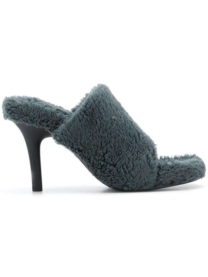 Yeezy Faux Fur Mules - Blue