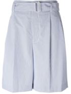 3.1 Phillip Lim Striped Belted Shorts