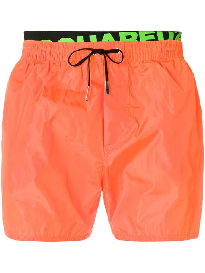 Dsquared2 Drawstring Track Shorts - Yellow & Orange