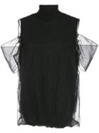 Simone Rocha Encased Cable Knit Top - Black