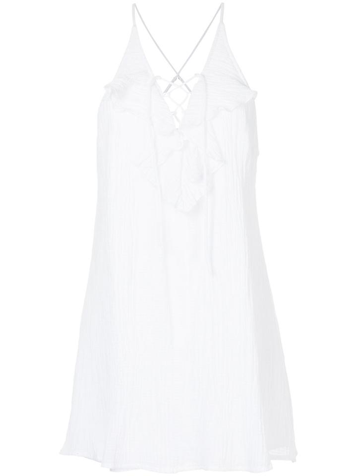 Suboo Take It Slow Frill Swing Dress - White