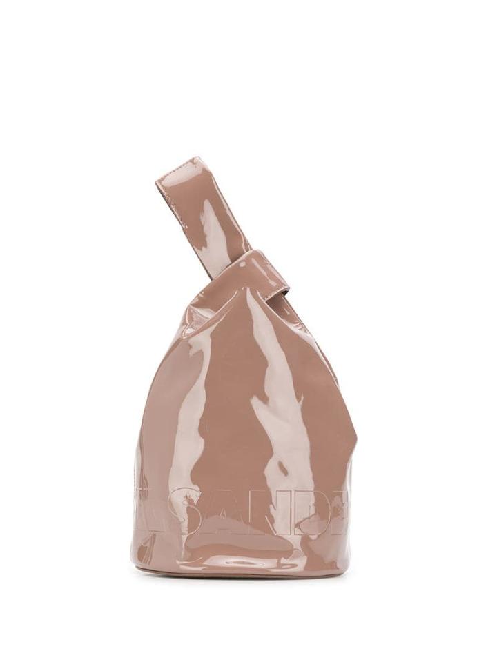 Jil Sander Patent Bucket Bag - Pink