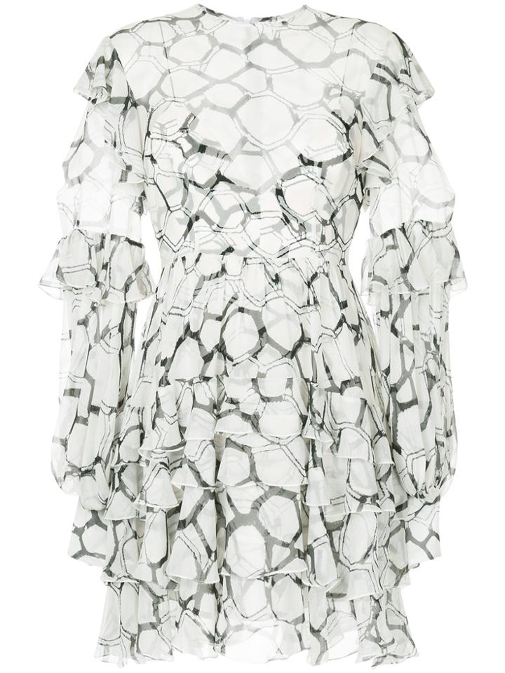 Alex Perry Erin Ruffle Dress - Nude & Neutrals