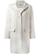 Eleventy Classic Coat, Women's, Size: 44, White, Cashmere/silk/acetate/polyester
